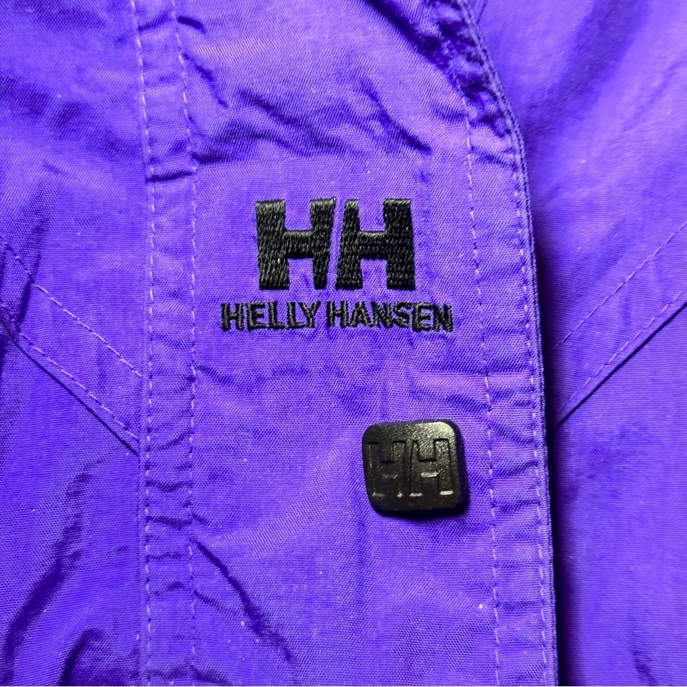 Vintage Helly Hansen Ski Jacket Purple Black Helly Tech 90s Gorpcore Men/Unisex - Picture 5 of 12